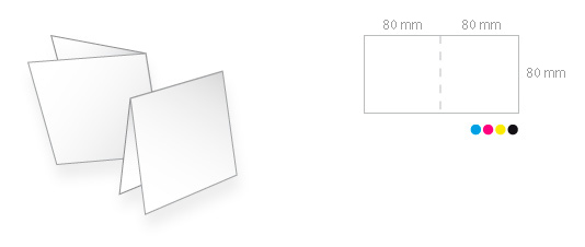 opengeklapte kaarten 80 x 80 mm