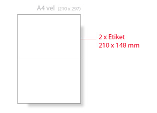 A5 bedrukte etiketten 210 x 148