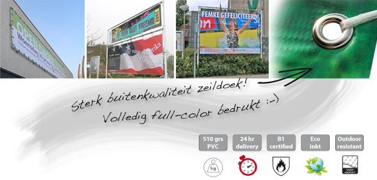 Goedkoop spandoek bedrukken