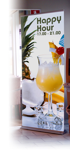 goedkope rolbanner indoor aktiefoto