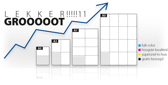Posters maken in full-color Snel Posters maken binnen 24 uur