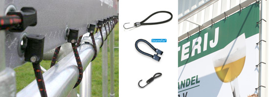 grote en kleine spanhaken, zwart en merken als Stormfix Voorbeelden van spanhaken