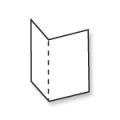 Folders A4 gevouwen naar A5 - 100 grs glad papier
