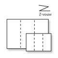 Folders A4 met Z-vouw - 350 grs glad papier