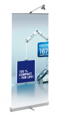 Roll Up Banner Compact 85 cm - variabele hoogte tot 223 cm