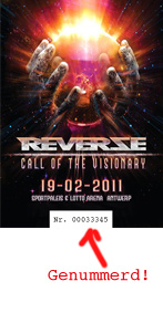 Voorbeeld voor toegangskaarten drukken